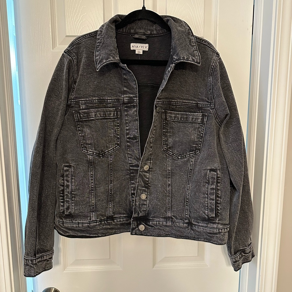 Ava & Viv Charcoal Denim Jacket